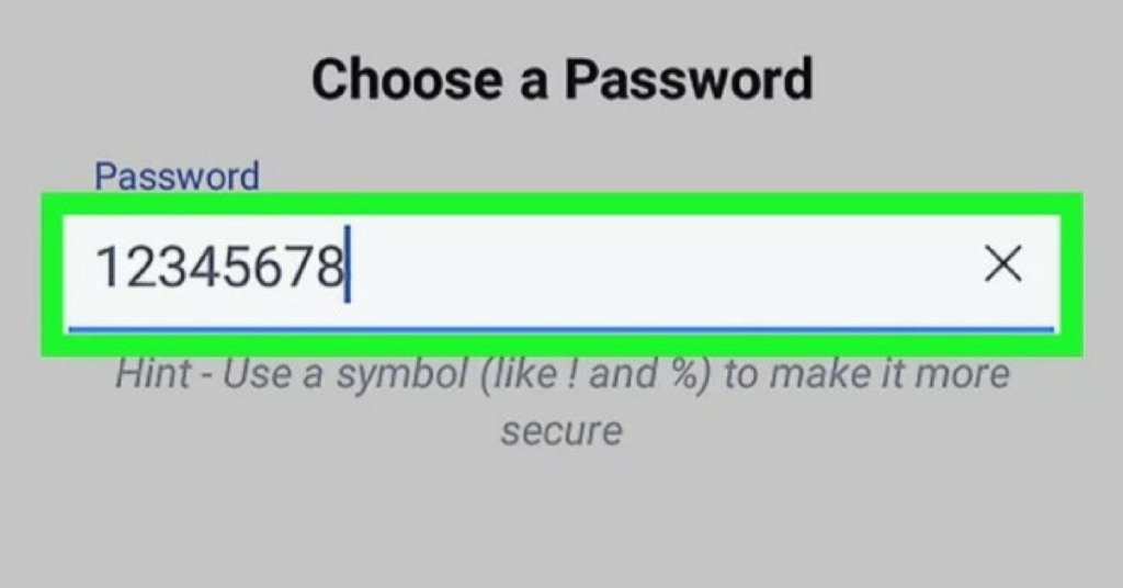 Choose a password
