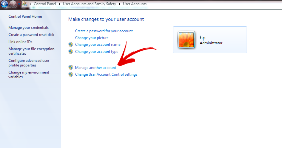 Manage Another Account