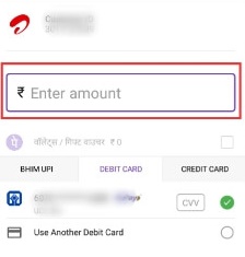 Enter Amount And Click Pay Bill Button