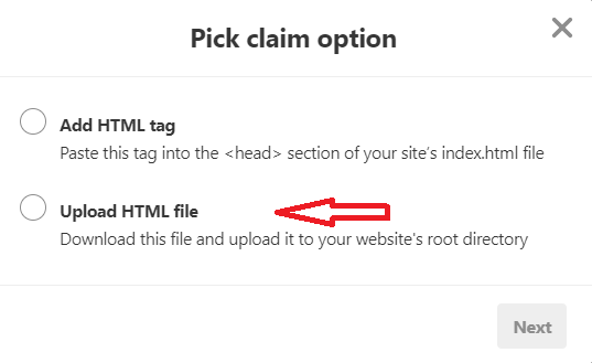 Upload HTML File