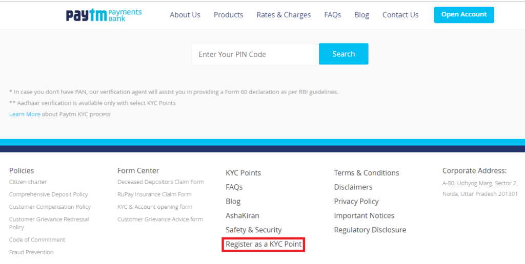 Register as a KYC Point
